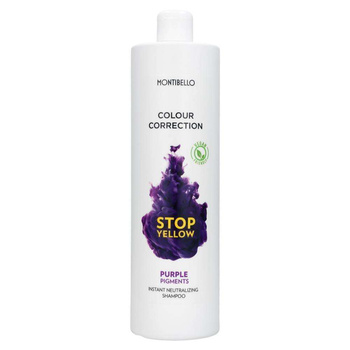 Montibello Colour Correction Stop Yellow Purple Pigments, Szampon do Włosów Neutralizujący Żółte Refleksy, 1000ml