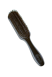 Denman Tangle Edge Tamer Black, Szczotka w 100% Włosiem z Dzika, Ułatwiająca Rozczesywanie Splątanych Włosów