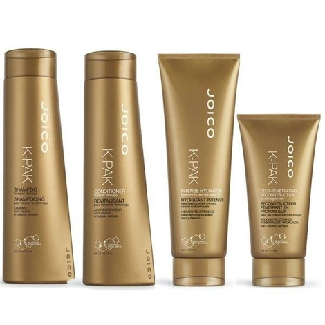 Joico K-Pak Reconstructor Zestaw Regenerujący do Włosów Zniszczonych Szampon 300ml Odżywka 250ml Maska Deep Reconstructor 150ml Kuracja Intense Hydrator 250ml