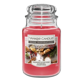 Yankee Candle Cinnamon Delight, Świąteczna Duża Świeca Zapachowa 538g