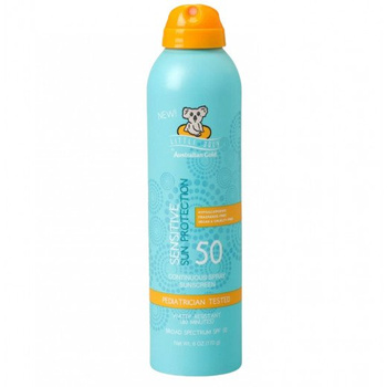 Australian Gold ILittle Joey Kids SPF50 Continuous Sunscreen, Spray Przeciwsłoneczny dla Dzieci z Wysoką Ochroną,170g