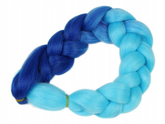 Włosy Syntetyczne do Warkoczyków Długość 120cm Ombre Niebieskie B45