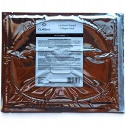 Clarena Hyaluron Crystal Collagen Mask, Maska Kolagenowa w Płacie na Twarz z Kwasem Hialuronowym