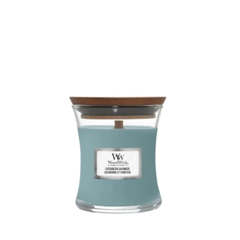 Woodwick Evergreen Cashmere Świeca Zapachowa z Drewnianym Knotem, 85g