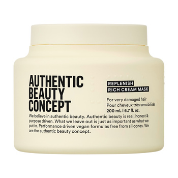Authentic Beauty Concept Replenish Rich Cream Mask, Intensywna Kremowa Maska Odbudowująca do Włosów 200ml