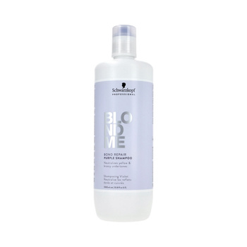 Schwarzkopf BlondMe Bond Repair Purple, Neutralizujący Szampon do Włosów Siwych i Blond 1000ml