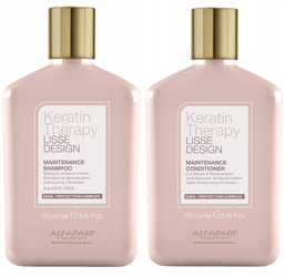 Alfaparf Lisse Design Keratin Therapy Maintence Shampoo, Conditioner, Zestaw Szampon, Odżywka po Keratynowym Prostowaniu 2x 250ml