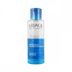 Uriage Waterproof Eye Make-Up Remover, Płyn do Demakijażu Oczu z Ekstraktem z Bławatka, 100ml