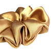 Glamour Scrunchie Satynowa Ręcznie Wykonana Gumka do Włosów, Złota M