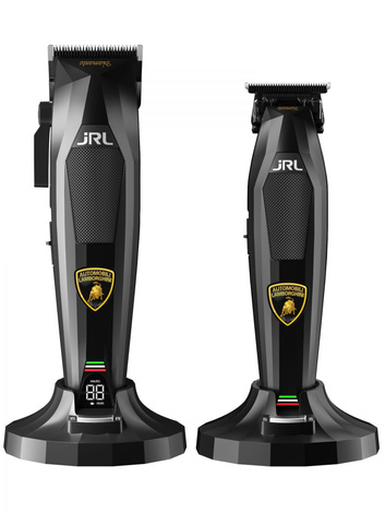 JRL Zestaw Lamborghini Diamante 2025C Czarna Bezprzewodowa Maszynka do Włosów + Diamante 2025T Czarny Bezprzewodowy Trymer do Włosów + Dwie Stacje Ładujące
