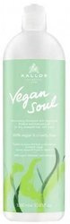 Kallos Vegan Soul Nourishing Hair szampon- Wegańska Odżywczy szampon z Proteinami z Warzyw i Olejkiem z Awokado, 1000ml