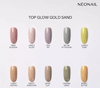 NeoNail Top Glow Gold Sand Hybrydowy 7.2ml - 9067