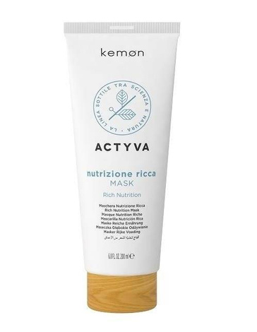Kemon Actyva Nutrizione Ricca Maska Intensywnie Nawilżająca Włosy, 1000ml
