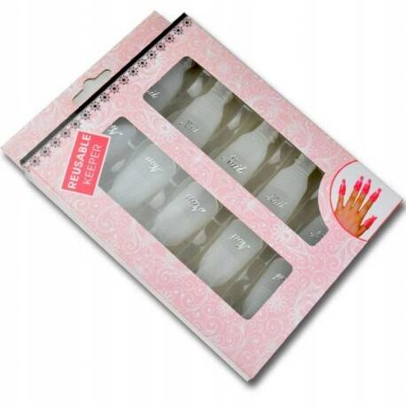 Klipsy Klamry do Usuwania Hybrydy Akrylu Żelu 10szt. Białe