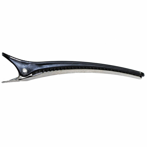 Ronney Professional Hair Clip Klipsy do Włosów Czarne Rozmiar L 99 mm, 12 szt. - RA00069