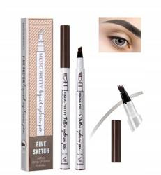 Fine Sketch, Marker Do Brwi, Microblading Liquid Eyebrow Pen, #4 Czarny