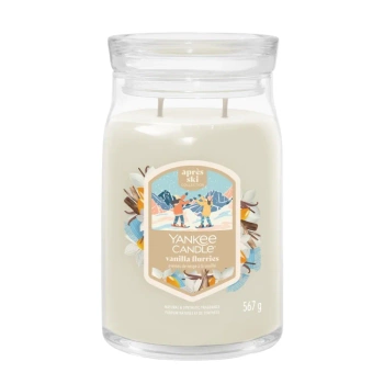 Yankee Candle Signature Large Jar Vanilla Flurries, Duża Świeca Sojowa z Dwoma Knotami, 567g