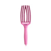 Olivia Garden Finger Brush Amazonki Combo Medium Bubble Pink, Szczotka do Rozczesywania Włosów i Masażu, Włosie Dzika