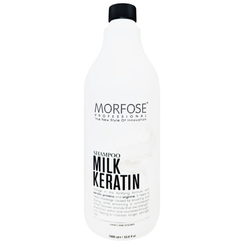 Morfose Milk Keratin Shampoo, Szampon regenerujący do Włosów z Keratyną i Proteinami Mleka, 1000ml
