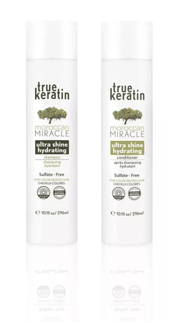 True Keratin Moroccan Miracle Zestaw Regenerujący Włosy po Keratynie Szampon Odżywka 2x 250ml