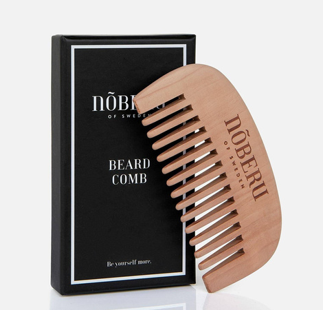 Noberu Premium Pear Wood Beard Comb, Drewniany Grzebień do Brody