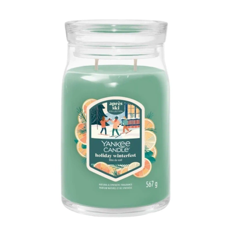Yankee Candle Holiday Winterfest, Duża Świeca Sojowa z Dwoma Knotami, 567g