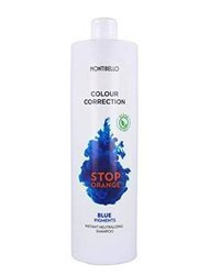 Montibello Colour Correction Stop Orange Blue Pigments - Wegański Szampon do Włosów Neutralizujący Pomarańczowe Refleksy, 1000ml