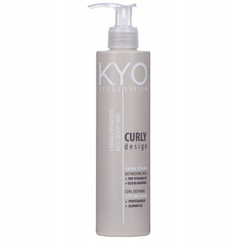 KYO Style System Curly Design Fluid, Krem do Włosów Kręconych, Loków, Nawilża i Podkreśla Skręt, 250ml