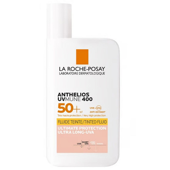 La Roche-Posay Anthelios Uvmene 400 Tinted Fluid SPF 50+, Fluid Barwiący do Twarzy z Filtrami UV, 50ml