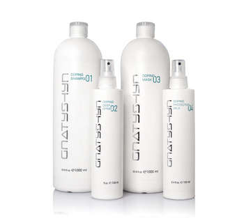 Gnatyshyn Tech Doping, 4-etapowy Zabieg Regeneracji Włosów, 2x 1000ml, 2x 150ml