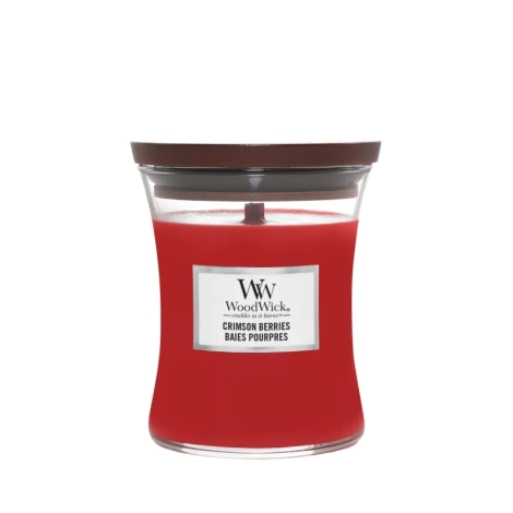 Woodwick Crimson Berries Świeca Zapachowa z Drewnianym Knotem, 275g