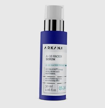 Arkana A-QS Hacker Serum, Serum Regulujący Mikrobiom Skóry, Oczyszcza Pory i Zmiany Trądzikowe, 30ml