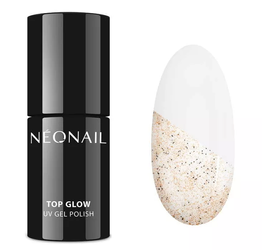 NeoNail Top Glow Gold Sand Hybrydowy 7.2ml - 9067