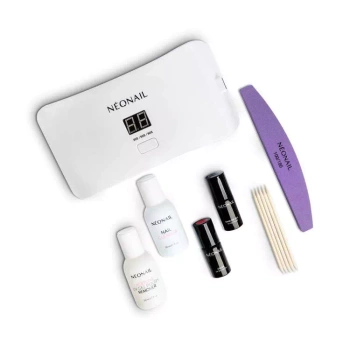 Neonail Zestaw Startowy Do Hybryd FIRST CHOICE: 2 Lakiery + Lampa + Akcesoria