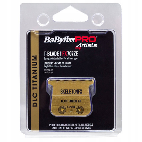 Babyliss Pro Blade 4Artists - Ostrze, Nóż do Maszynek, SKELETONFX, Gold, FX707ZE