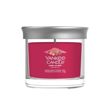 Yankee Candle Tumbler Santa On Skis, Mała Świeca Sojowa z Jednym Knotem, 122g
