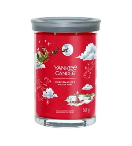 Yankee Candle Signature Large Tumbler Christmas Eve, Duża Świeca Sojowa z Dwoma Knotami, 567g
