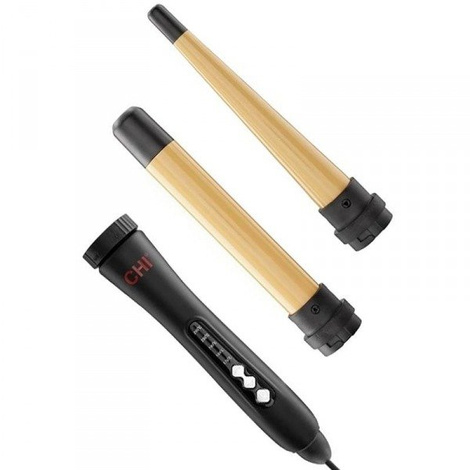 Farouk Chi 2 In 1 Ceramic Curling Iron Lokówka do Włosów z Wymiennymi Końcówkami Stożkowa i Prosta 25mm