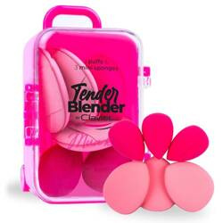 Clavier Zestaw mini gąbek do makijażu MUA KIT w walizeczce, Tender Blender, Make up, 6szt, Różowy