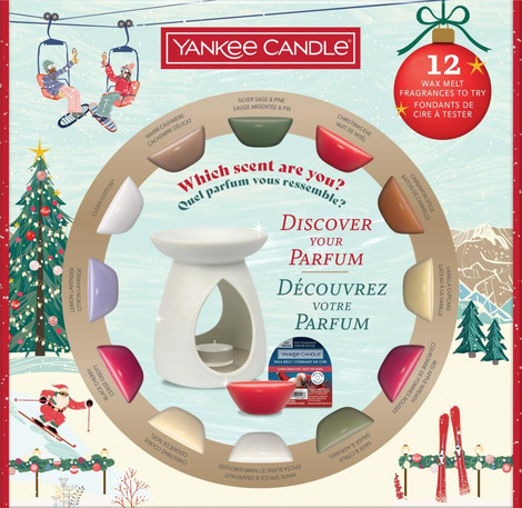 Yankee Candle Apres Ski, Zestaw Świąteczny, Kominek + 12 Wosków