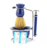 The Double Edged Razor Pack Blue Zestaw do Golenia Brody Maszynka Pędzel i Miseczka