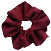 Glamour Scrunchie Satyna Jedwabna Ręcznie Wykonana Gumka do Włosów, Bordowa M