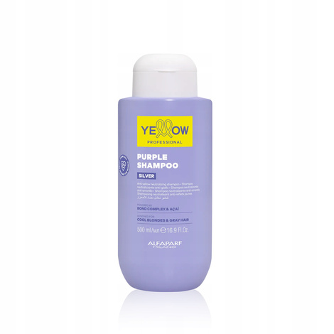 Alfaparf Yellow Silver Shampoo, Szampon Tonujący do Włosów Blond, 500ml