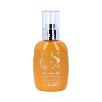 Alfaparf Semi Di Lino Sunshine Hair Protective Milk, Mleczko do Włosów przed i po Słońcu z Filtrami UV 125ml