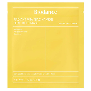 Biodance Radiant Vita Niacinamide Real Deep Mask Rozświetlająca Maska do Twarzy,34g
