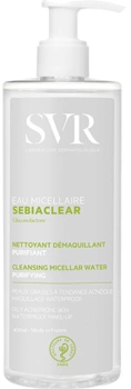 SVR Sebiaclear Micellar Water, Oczyszczający Płyn Micelarny, Skóra Mieszana i Tłusta, 400ml