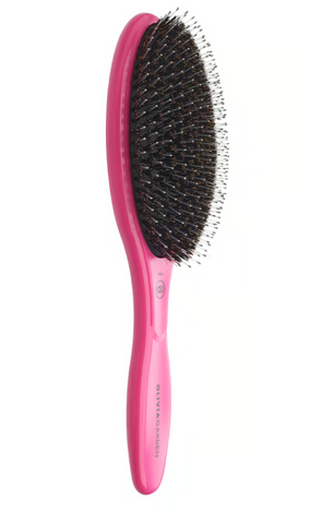 Olivia Garden Care Oval Boar&Nylon Bristles Pink + Ion Brush, Szczotka Ceramiczna z Połączeniem Włosów z Dzika Różowa i Jonizacją
