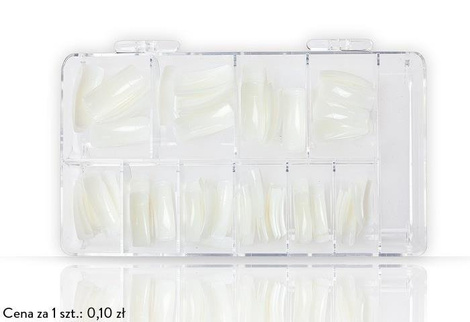 NeoNail Tipsy Naturalne 120 szt. z Długą Kieszonką 10 Rodzajów po 12 szt.