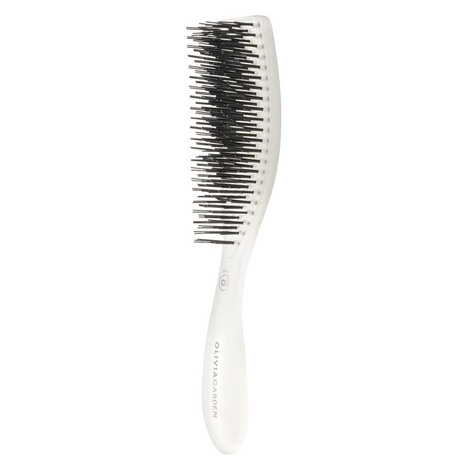 Olivia Garden Essential Style Wet Fine Brush, Szczotka do Rozczesywania Włosów na Mokro, Lodowo-Biały