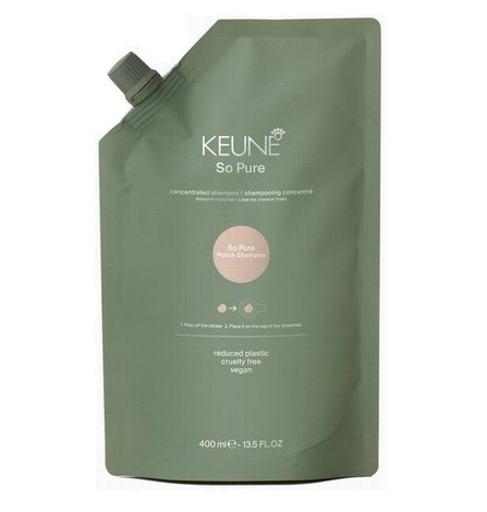 Keune So Pure Polish Shampoo, Szampon Przeciw Puszczeniu Włosów, Koncentrat, 400ml